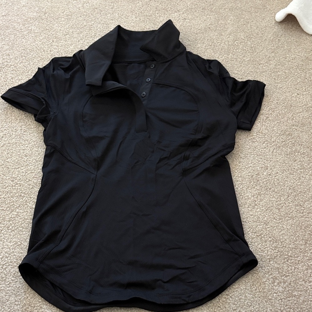 lululemon athletica Black Polo Shirt